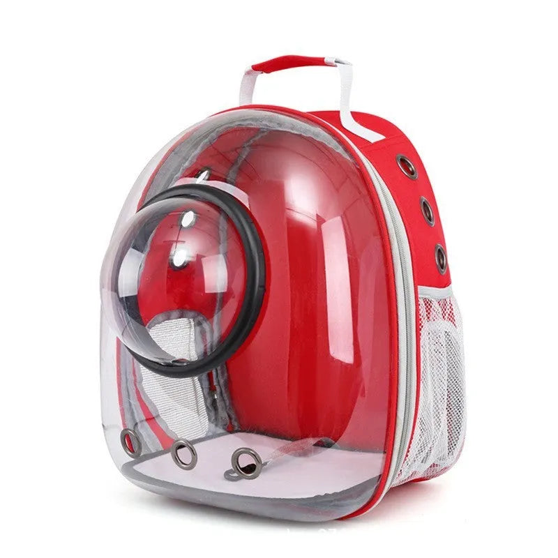PC pet carrier bag with side opening in various solid colours including grey, pink, green, and blue