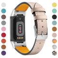 Genuine leather strap for Fitbit Charge 5 and Charge 6 smartwatch in multiple colour options
