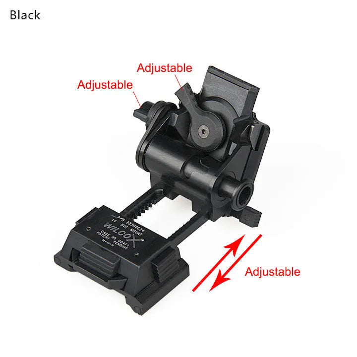 Metal alloy L4 G24 night vision helmet mount with OPS breakaway base in dark earth colour