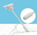 Electric milk and juice pumping device with long straw and blue press handle on colour box