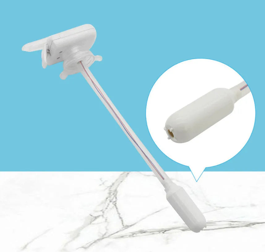 Electric milk and juice pumping device with long straw and blue press handle on colour box