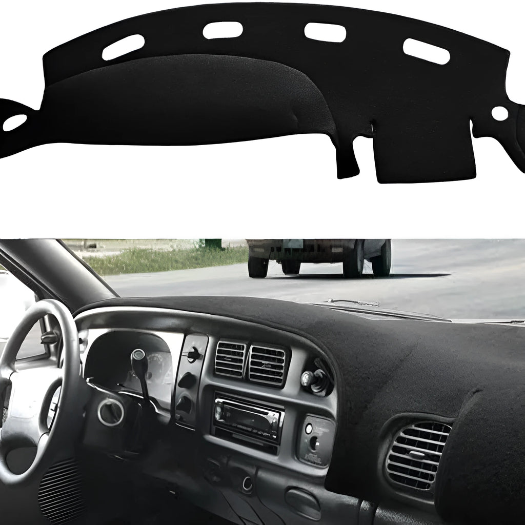 Black non-woven fabric car light repellent mat dashboard cover on vehicle dashboard