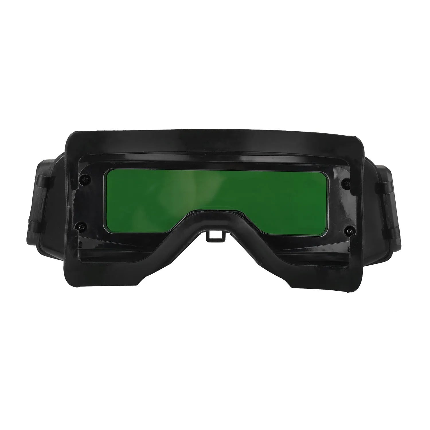 Black automatic darkening welding mask glasses with 122.5x35mm viewing area for arc welding protection