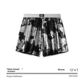Galaxy reflective silver woven polyester underwear with mid waist design for sports