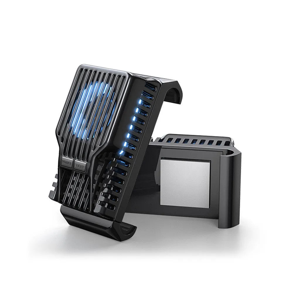 Mobile phone radiator clip cooling accessory for 4-7 inch devices in black colour