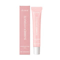 Pink tinted lip balm stick with shea butter and vitamin E formula.