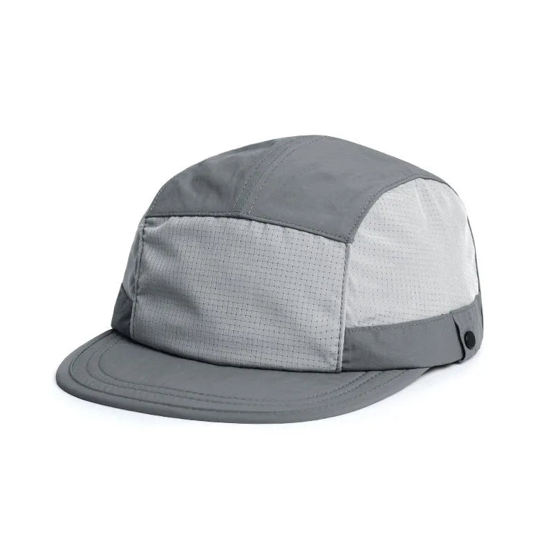Polyester dome crown sun hat in multiple colours, sized M for 56-58cm head circumference.
