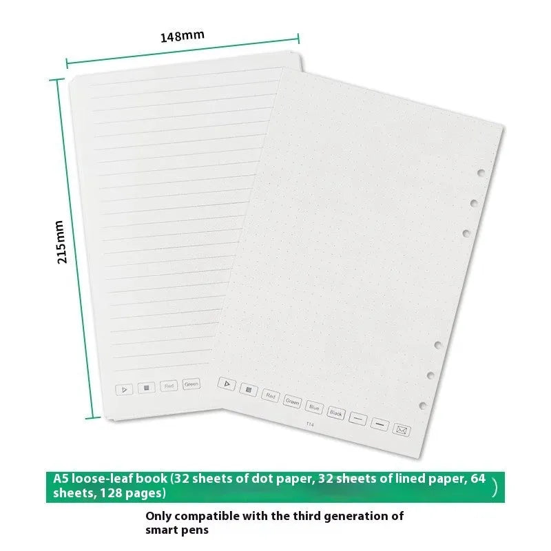 64-page loose leaf notebook refill paper with Zodiac Forest Paper and writing instrument refills