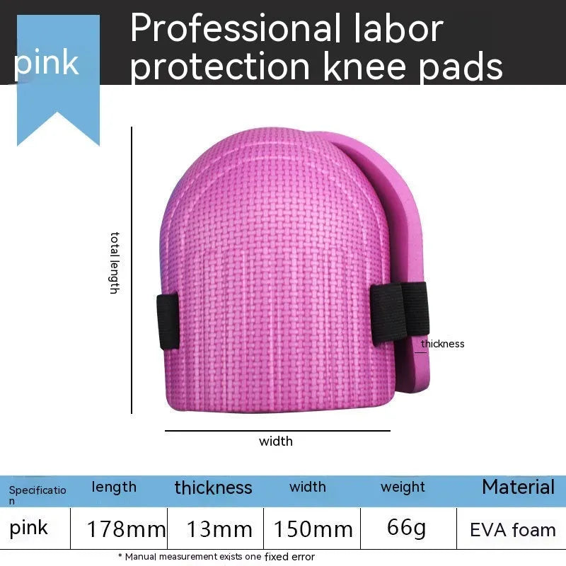 A pair of thick EVA foam kneecap pads in blue colour for floor work.