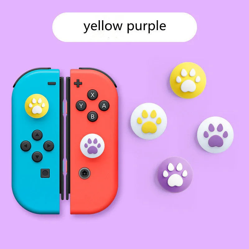 Four silicone rocker caps for Nintendo consoles in various colour combinations