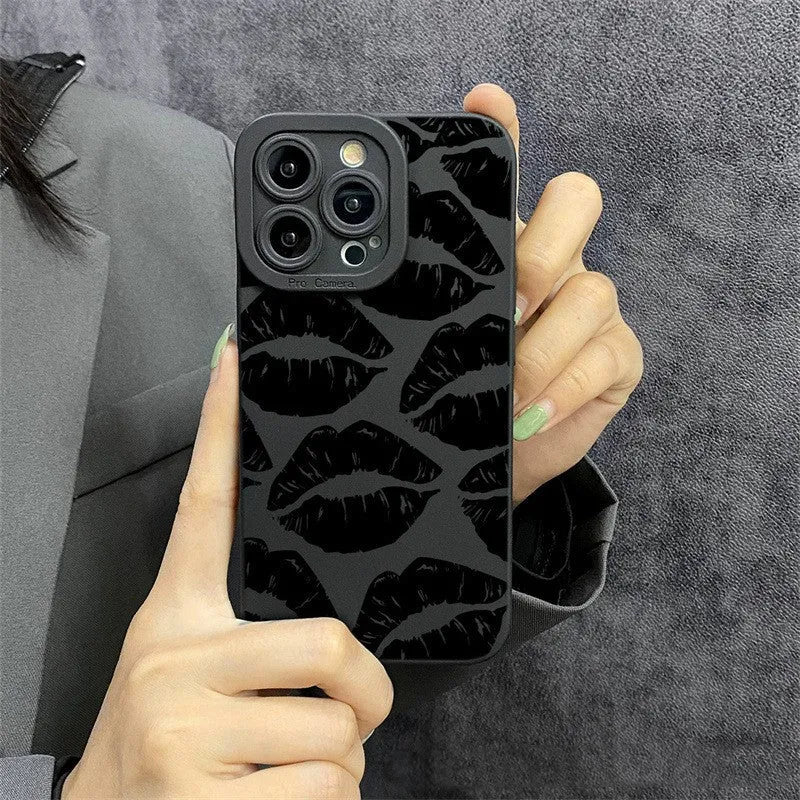 Black TPU phone case back cover for iPhone models 11 to 15 series