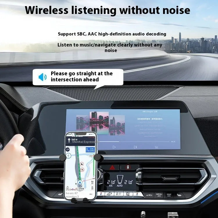USB car Bluetooth receiver with zinc alloy USB connector and copper 3.5mm plug