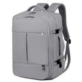 Large waterproof oxford cloth backpack for business travel with multiple pockets, shown in available colours.