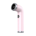 Bladeless personal cooling fan in apricot, pink, or yellow colour with lithium battery power