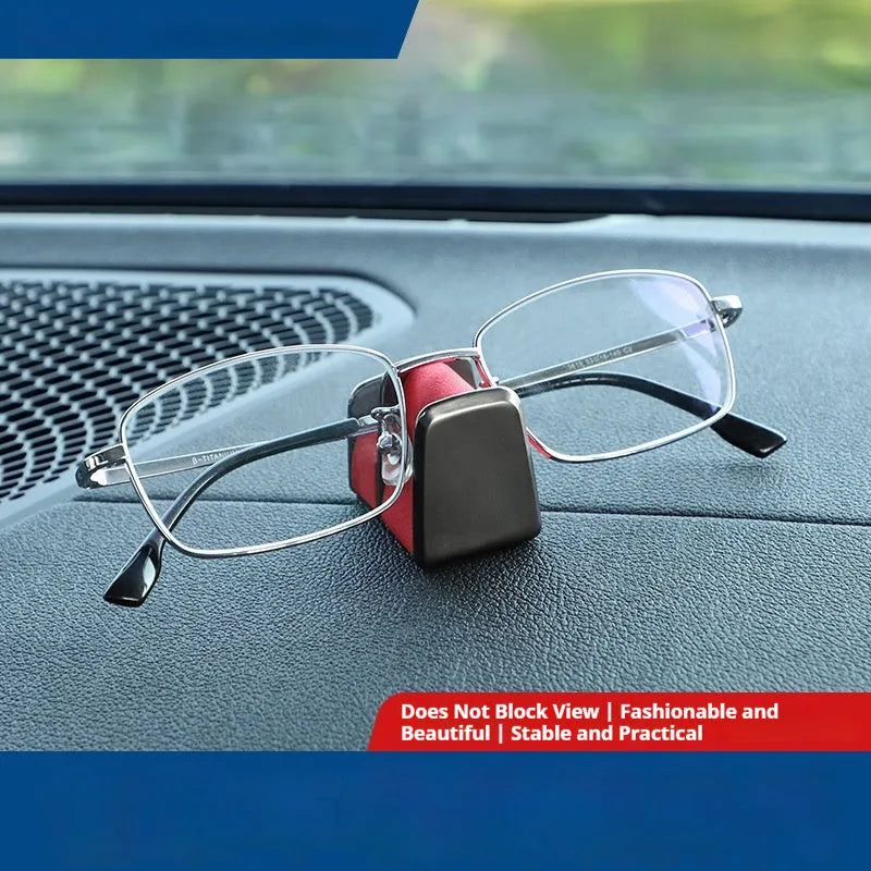 Zinc alloy car dashboard sunglasses clip with leather finish in choice of colours
