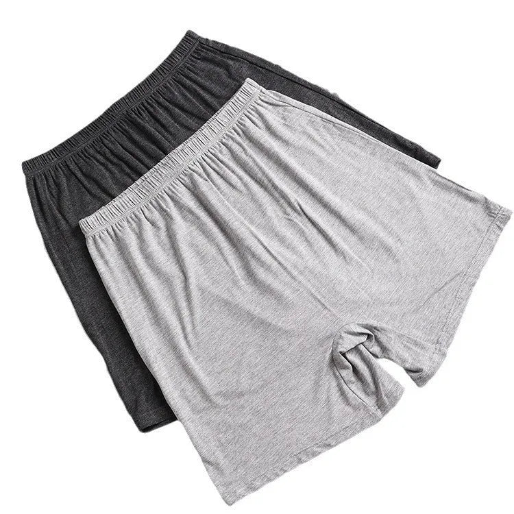 Men's solid colour high-waisted modal boxer shorts on a white background.