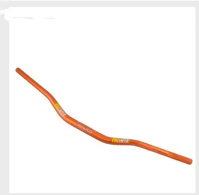 Orange aluminium motorcycle handlebar with 28mm diameter, 80cm width and 10cm rise