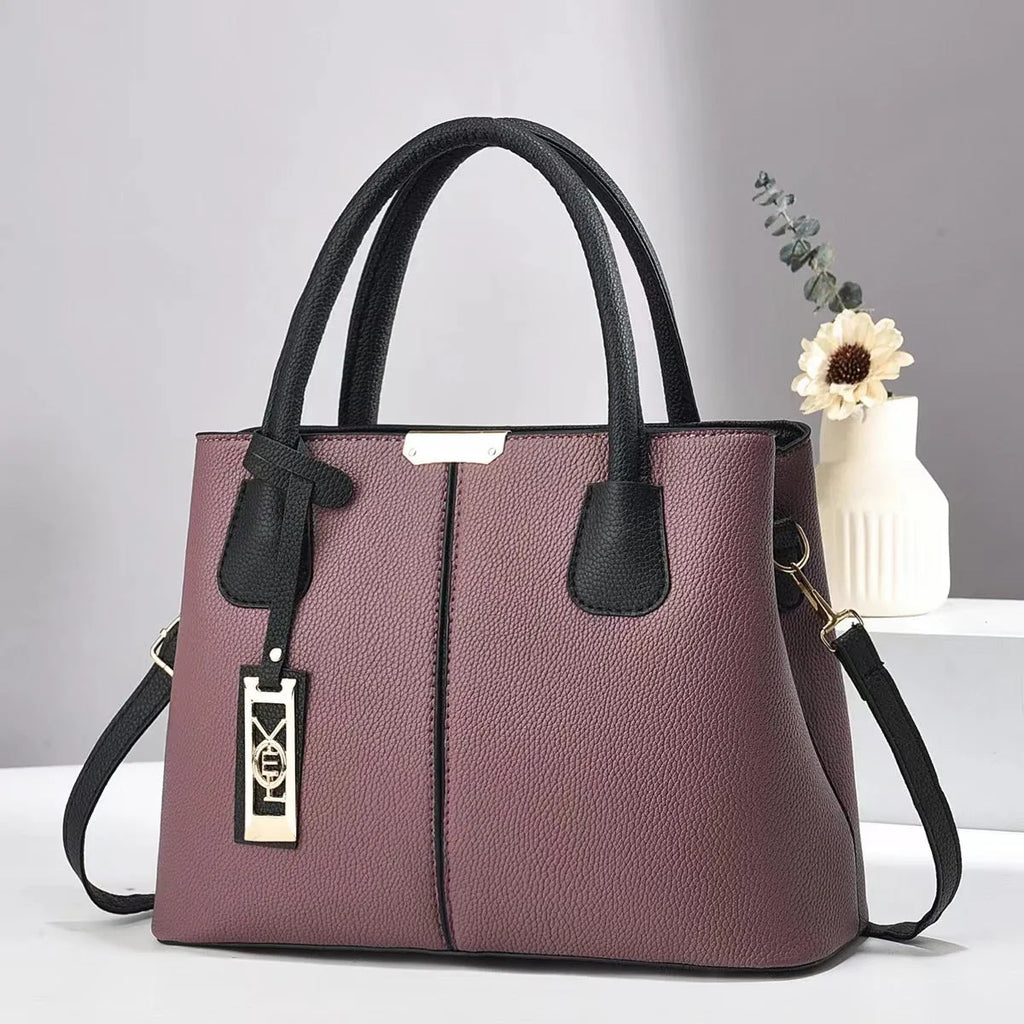 Soft PU women's shoulder bag in horizontal square shape with leather strap, available in multiple colours