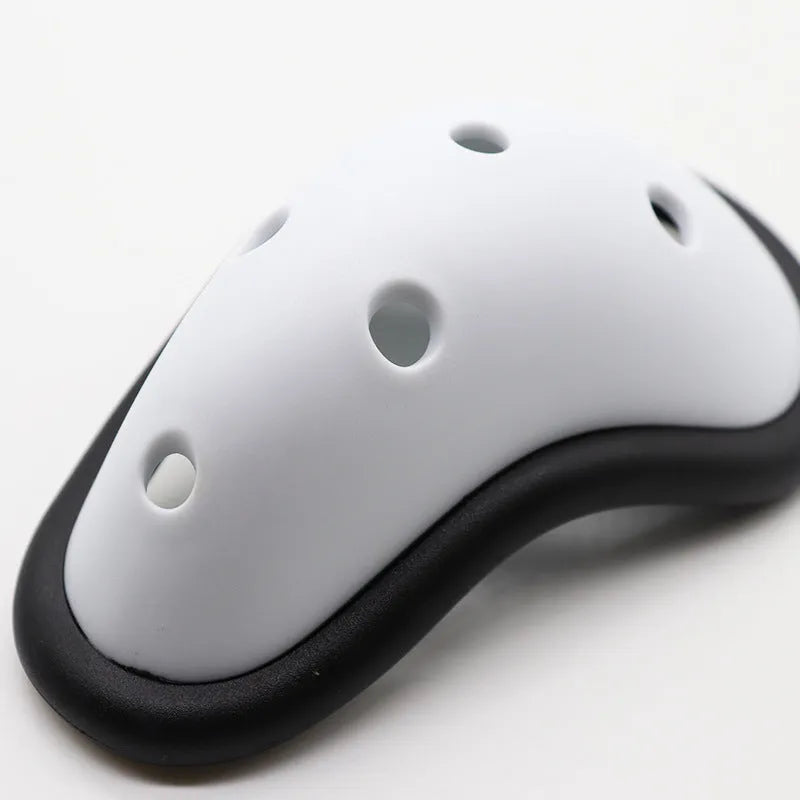 Rubber genital protector for adult and child sports safety in hockey, rugby, and martial arts.