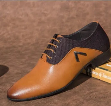 Men's black Oxford shoe with a low-cut artificial PU upper and rubber sole on a white background.