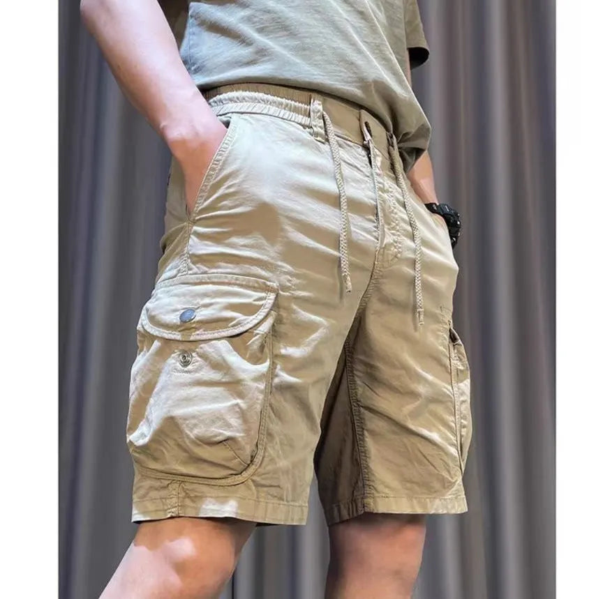 Loose straight Korean style overalls pants with multiple pockets in black colour
