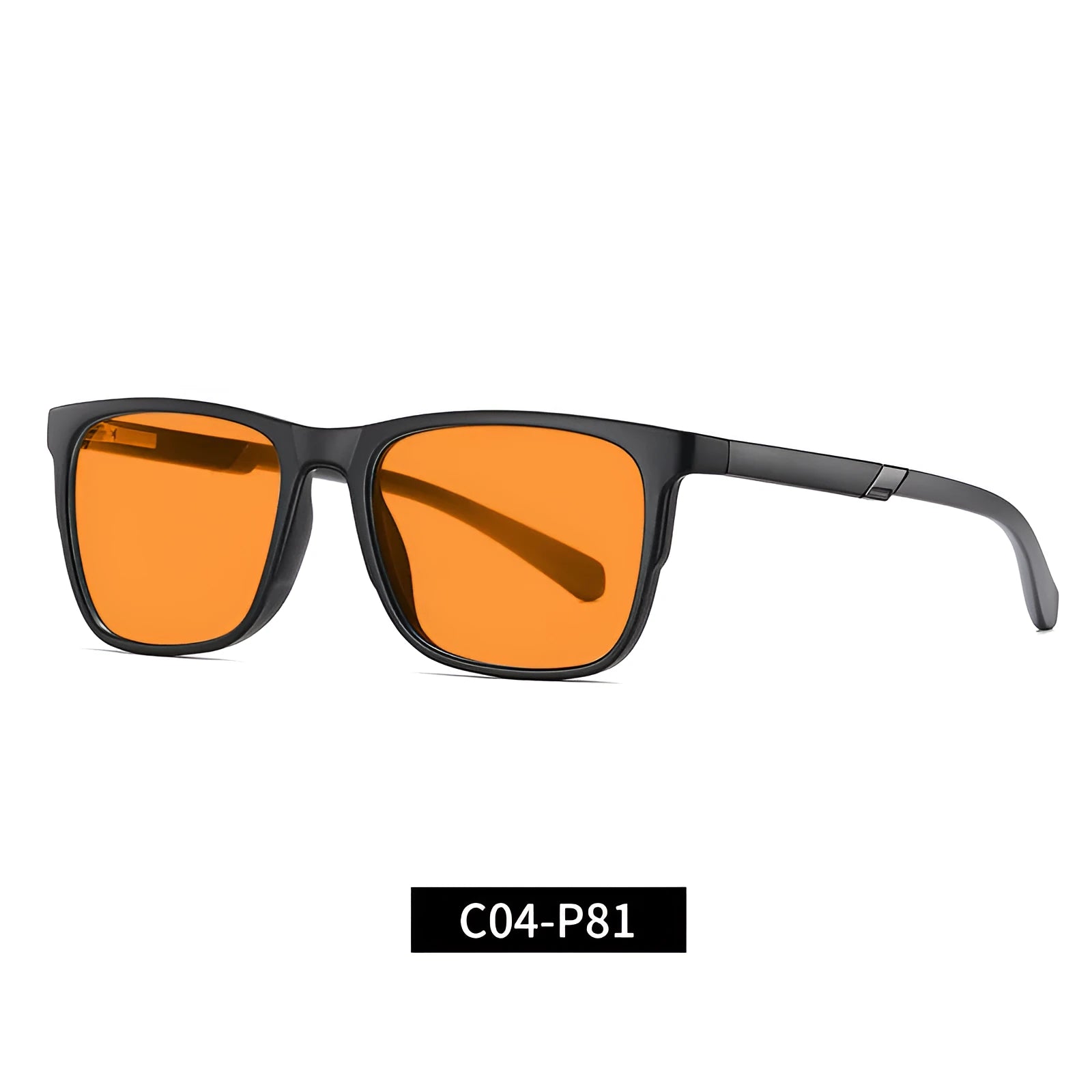 Orange CR39 anti-blue light UV glasses zero degree full rim frame street style