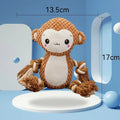 Plush squeaky dog toy bundle with lion and monkey designs for medium to large dogs