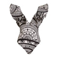 Women's vintage print deep V one-piece swimsuit with ruffles and matching wrap skirt