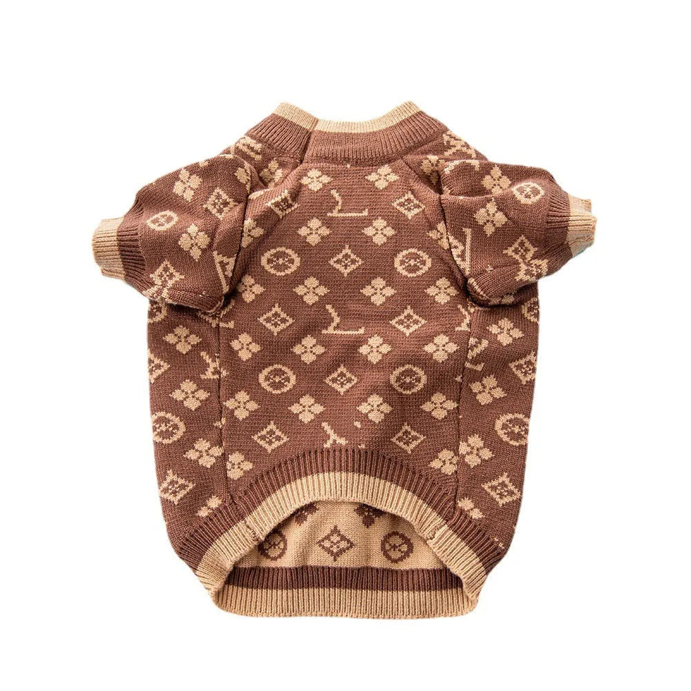 Wool dog sweater in European American style for autumn and winter wear