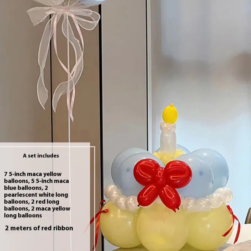 DIY balloon bouquet cake decorating kit with balloon set for handmade party centrepieces