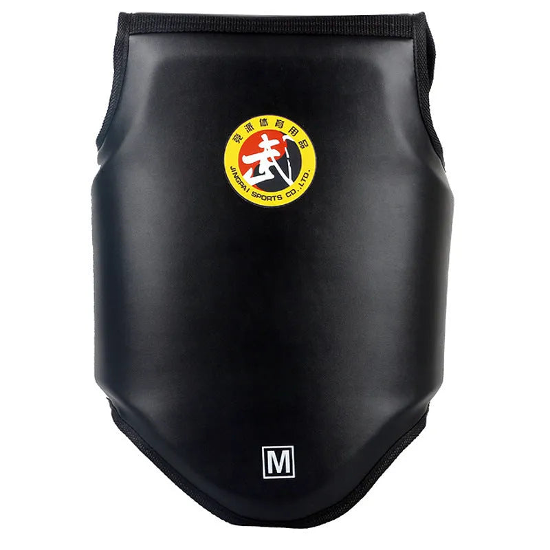 Red one-piece boxing helmet and chest protector training gear