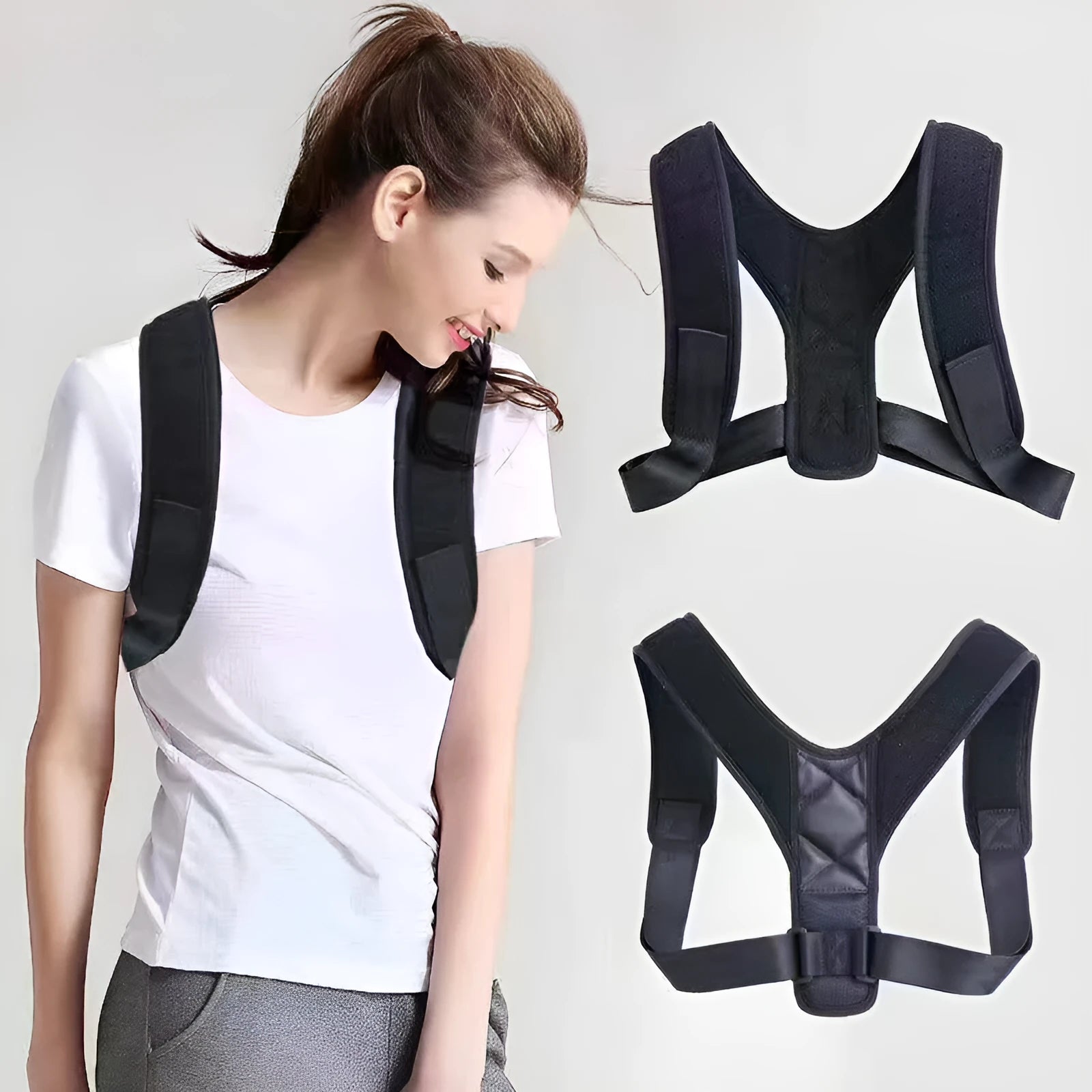 Babaka nylon posture correction band with OPP back panel for anti-humpback support