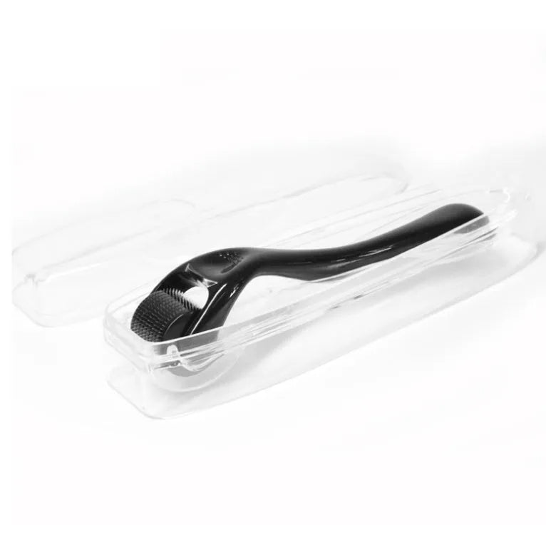 Black 540 roller microneedle with 304 stainless steel needles and PC handle for skin and beard use