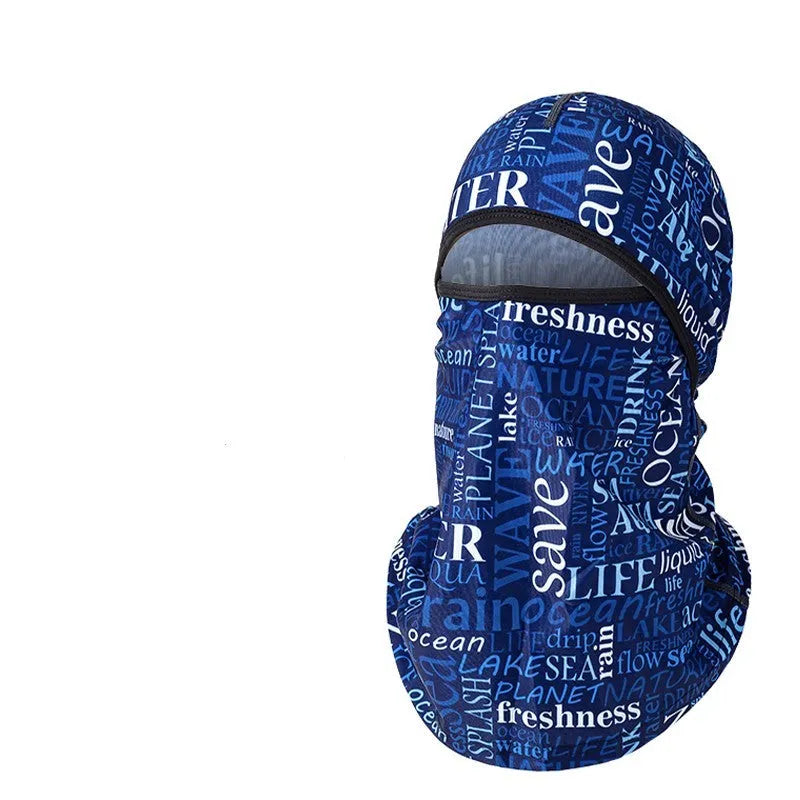 Cotton motorcycle head cover in street-style dome cap design with matching gloves