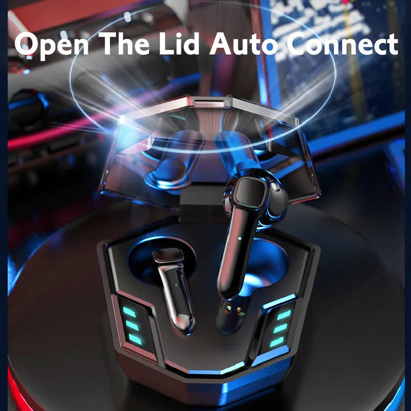 Wireless Bluetooth gaming headset with compact ABS design and noise reduction technology