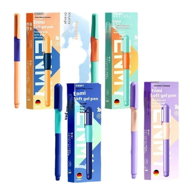 Student posture correction pen in plastic shell with ergonomic design for handwriting practice