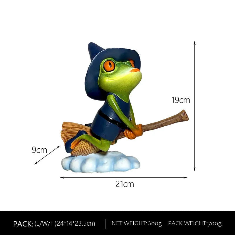 Magic Yoga Frog decoration in RDW123 colour, a European-style plastic and resin micro landscape ornament.