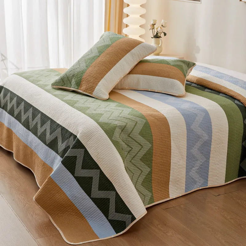 Pure cotton printed bed sheet set in modern simple design for 2.2 metre beds