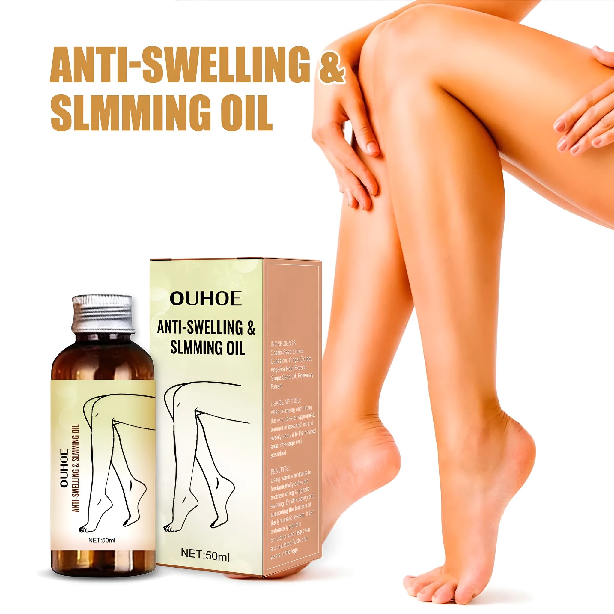 50ml bottle of moisturising body essential oil with botanical extracts