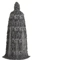 Hooded rag cloak in cloth material, Halloween costume, sizes 110cm 130cm 150cm