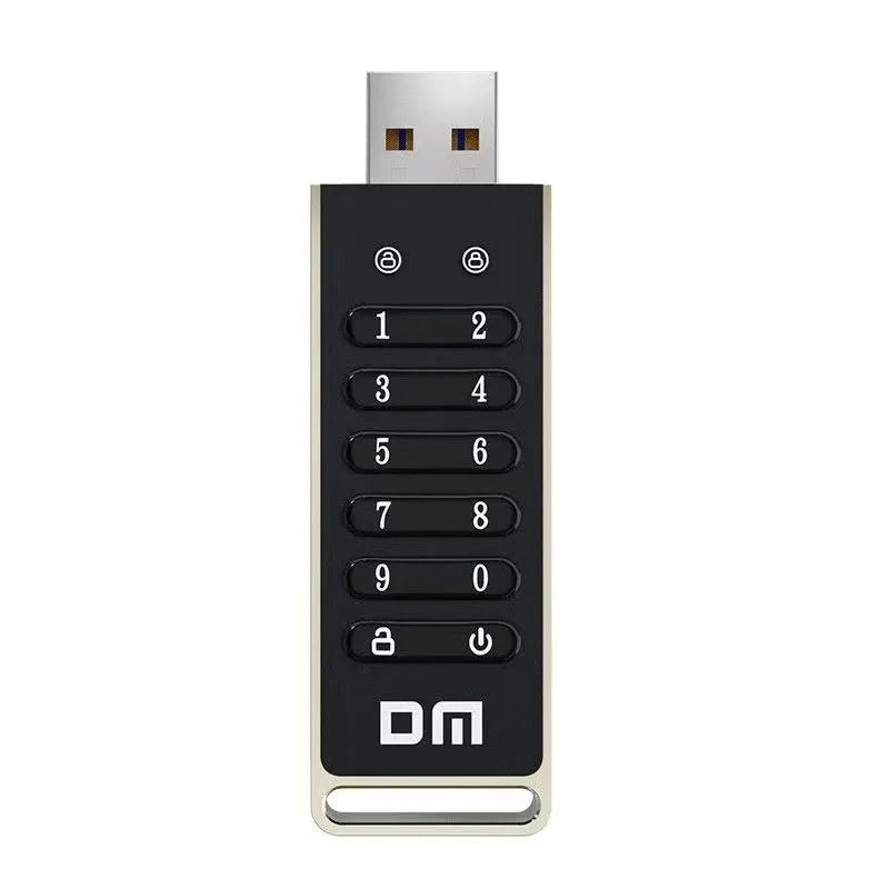 Metal fingerprint encrypted USB 3.0 flash drive with 64GB capacity for secure file storage