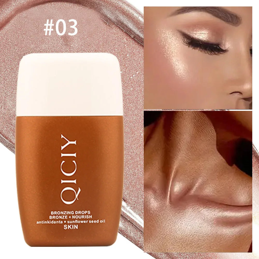 30ml contouring liquid bottle for face and body brightening with four shade options