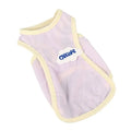 Lightweight polyester cat vest in grass green or taro purple for summer pet wear