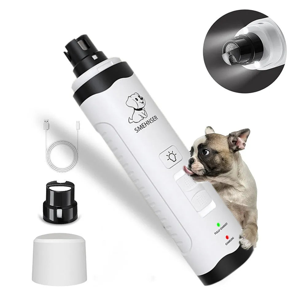 Pet automatic nail grinder with LCD display and dust collection for dogs