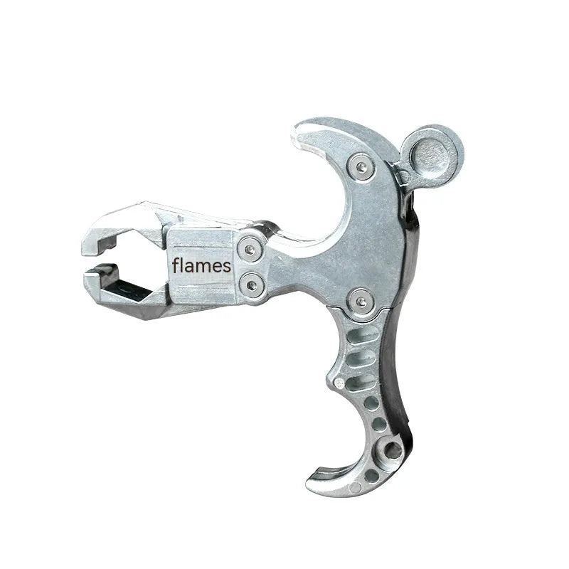 Zinc alloy archery release aid with two-axis harpoon clip for bow training