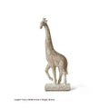 Wood colour resin giraffe ornament with European style design, 30.5 cm tall