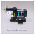 Alloy steel watch strap removal tool set with 12 components for professional watch repair.