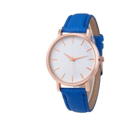 35.5mm square quartz wristwatch with PU leather strap in thirteen colour options