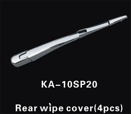 Silvery ABS plastic rear window wiper cover trim for a 2010 Hyundai car