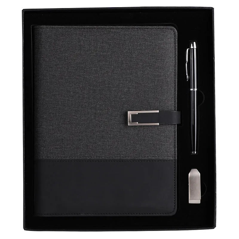 A5 soft leather notebook with PU cover and wood-free paper in choice of five colours